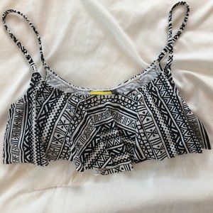 Tribal Print Flounce Bathing Suit